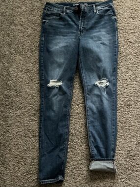 Old Navy Dark Blue Ripped Skinny Jeans